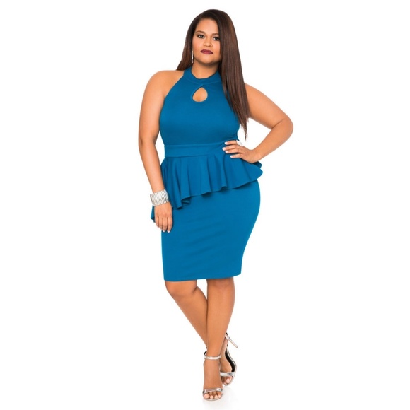 Ashley Stewart Dresses & Skirts - Ashley Stewart Asymmetrical Peplum Dress